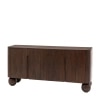 Akiyama Solid Mango Wood Sideboard with 4 Door in Provincial teak Finish