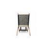 Natwest Sheesham Wood Relaxing Maachi Chair in Black & White Canning