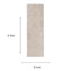 Neulooms Handloom Knotted Reversible Flatweave Runner Rug Wheat or Ivory 3x8