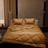 Stoa Paris Comforter Set Double Bed, 300TC Satin Double Bed Comforters in Eternal Glow