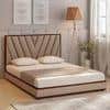 Vincent Engineered Wood Queen Size Non Storage Bed In Honey Oak Finish