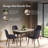 Lunar Grey Mirage Stone 4 Seater Dining Table In Grey Mirage Finish