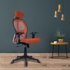 Reaii Mid Back Ergonomic Chair in Orange Colour