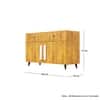 Hexa Red Multipurpose Storage Cabinet With 2 Drawer 2 Door in Giant Wood Colour