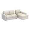 Apollo Compact Sofa (Colour : Pearl, Cushion : Soft, Back Type : Regular, Seating Capacity : Right Aligned 2 Seater + Right Aligned Chaise)