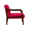 Citrus Boucle Fabric Arm Chair in Red
