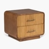 Linn Solid Wood Bedside Table in Brown Colour