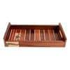 Tray Handpainted with Flower Motifs Handcrafted in Sheesham Wood (13x7.2")