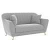 Rivo Velvet 2 Seater Sofa in Grey Color