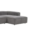Elegantedge Wood Left Aligned 2-Seater With Upholstery Non Storage Sofa In Grey Colour