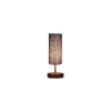 Boris Blue Jute table lamp with brown wood base