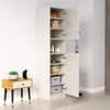 Hexa Red Wooden 2 Door Wardrobe with Hanging Space in Frosty White Colour