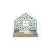 Little Hut Engineered Wood Bed in Green Colour