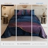 Stoa Paris 300TC UltraSatin King Size Comforter,  Lightweight, Indigo Purple
