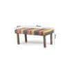 Camilla Solid Wood 2 Seater Bench In Stripe Multi Colour Jackard Fabric