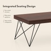 Dyson Rectangular Metal Coffee Table In Walnut Finish