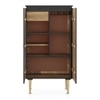 Dante Solid Wood Bar Cabinet (Black Finish)