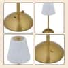 Rechargeable Touch Table Lamp Cream Shade with 15 Hour Battery Backup