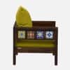 Rangrez Sheesham Wood 1 Seater Sofa in Provincial Teak Finish