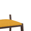 Caprica Solid Wood Dining Chair Set Of 2 In Mango Walnut Finish With Yellow Fabric Colour