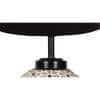 Paris Black cotton Glass Table lamp with Iron Base