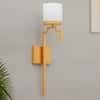 Corvina Single Light Metal and Glass Wall Light