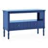 Collier Solid Wood Free Standing TV Unit in Royal Blue Finish