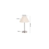 Gordon Off White Fabric Shade Table Lamp with Steel Steel Base