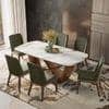 Paloma 6 Seater Pluto Spanish Ceramic Dining Table With Anderson Dining Chairs