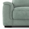Miles 3 Seater Bamboo Fabric Sofa In Sky Blue Fabric Colour