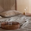 Abacus Solid Wood Queen  Size Upholstered Bed Without Storage (Kiara Finish)