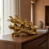 Seven Horse Royal Gallop Horse Sculpture in Gold Colour