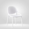Kepler Brooks Lyra Cafeteria Dining Chair in White Colour