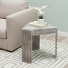 Avina Sheesham Wood End Table / Tea Table in Rustic Grey Matte Finish