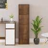 Calcio 4-Tier Engineered Wood Wardrobe In Brown Maple Finish