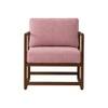 Aura Boucle Fabric Arm Chair in Pink Colour