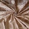 Peach Abstract 400 TC Cotton Fitted Queen Bed Size Bedsheet With 2 Pilllow Covers Threads