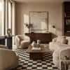 Jaipur Rugs Damier Chess Jute 5x8 Feet Eucalyptus And Ebony Dhurrie Carpet