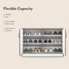 Alex 12 Pair Shoe Rack in Classic Walnut Finish