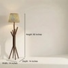 Vrikshya Beige Jute Floor Lamp with Beige Jute Base