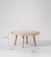 Wulk Solid Wood Coffee Table In  Natural Finish