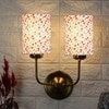 Devansh Metal Electric Wall Light in Gold Colour with Multi Shade Count of 2 Lights