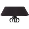 Adelyn Black cotton table lamp with iron base