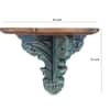 Multishade Colour Solid Wood Handcarved Aarambh Floating Wall Shelf with distres finish by DisooFashions