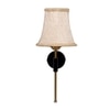 Devansh Metal Wall Mounted Lamp With Beige Jute Shade