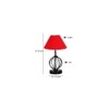 Amira Red cotton Table lamp with Iron Base