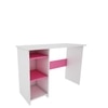 Woodbuzz Duke Engineered Wood Finish Study Table In Frosty White And Pink