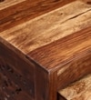 Lifty Sheesham Wood Nest Of Tables In Rustic Teak Finish
