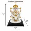 Devotional Regal Vinayaka Ganesha Statue in White Colour