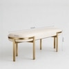 Roma Aureline Metal Bench in Grey Finish